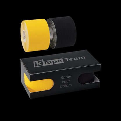 K-Tape Team Yellow &amp; Black, Caja Black &amp; Grey