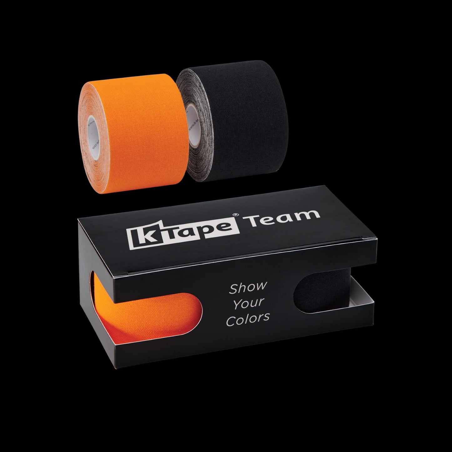 K-Tape Team Orange &amp; Black, Caja Black