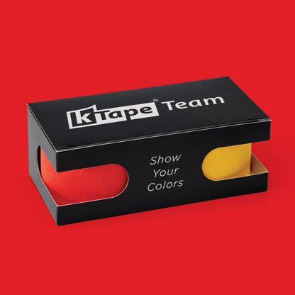 K-Tape Team Sport Red &amp; Yellow, Caja Blac