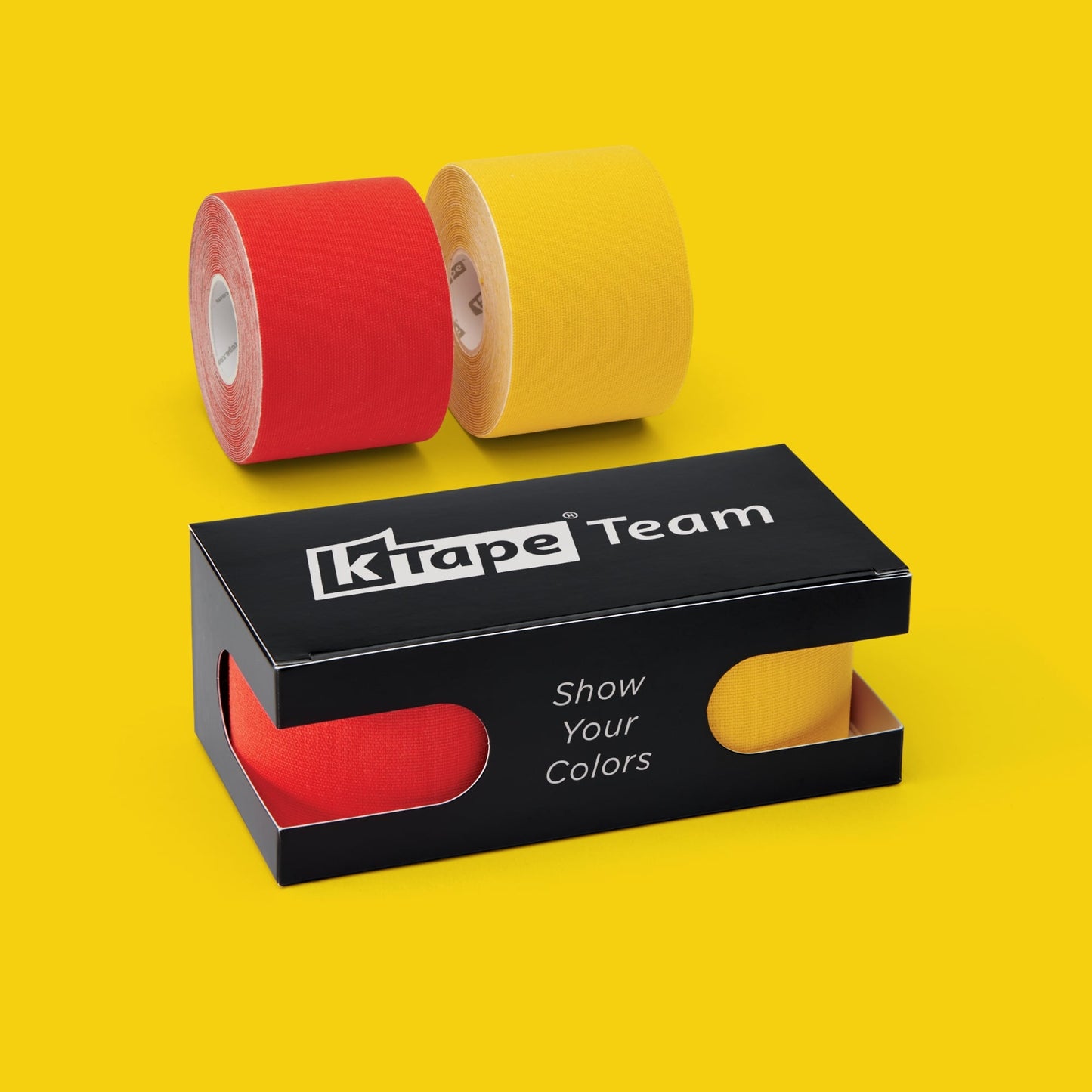 K-Tape Team Sport Red &amp; Yellow, Caja Blac