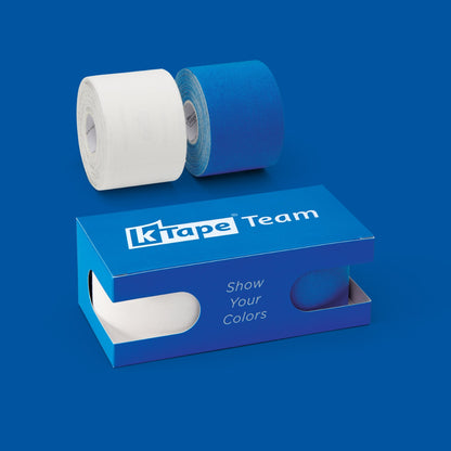 K-Tape Team White &amp; Sport Blue, Caja Sport Blue