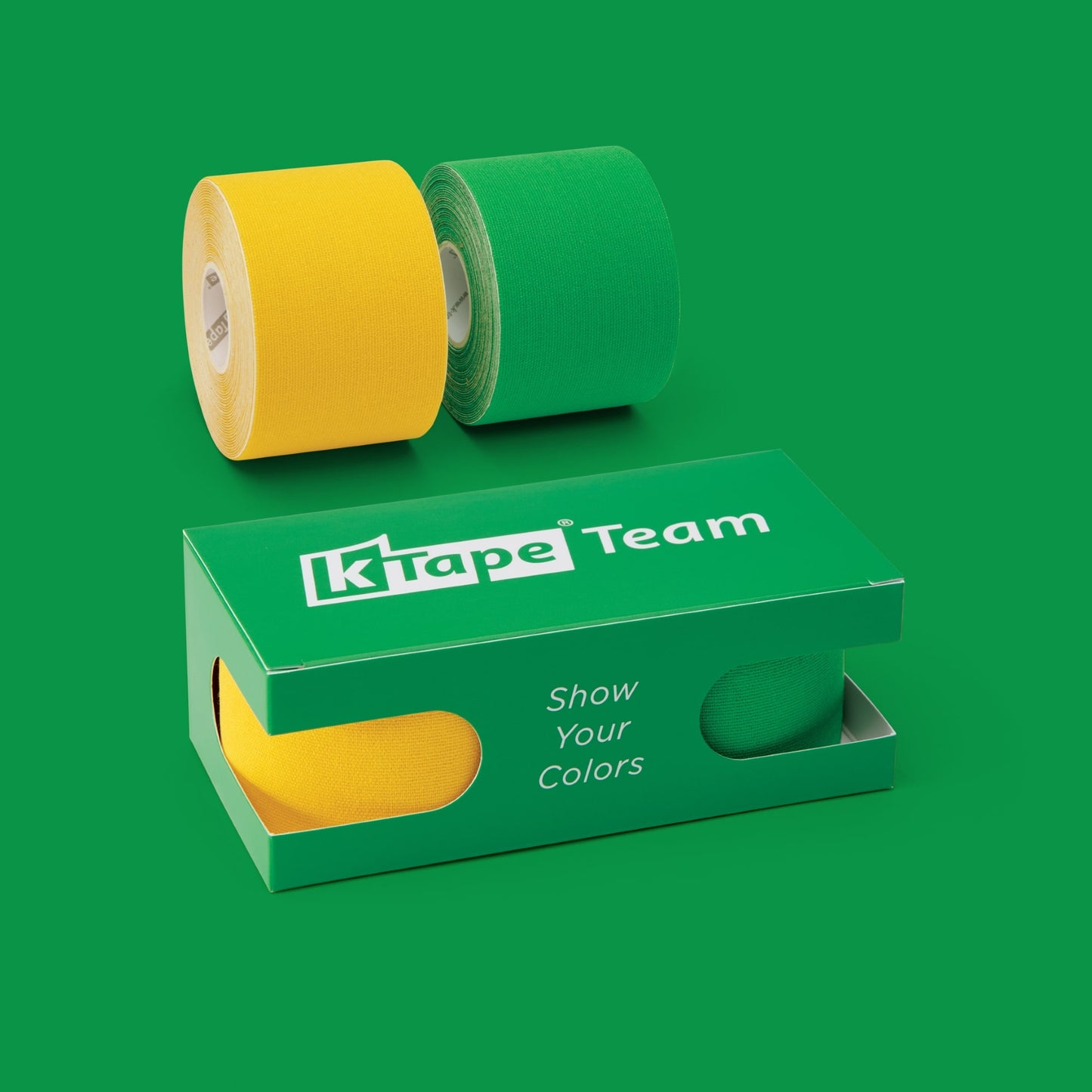 K-Tape Team Yellow &amp; Green, Caja Green