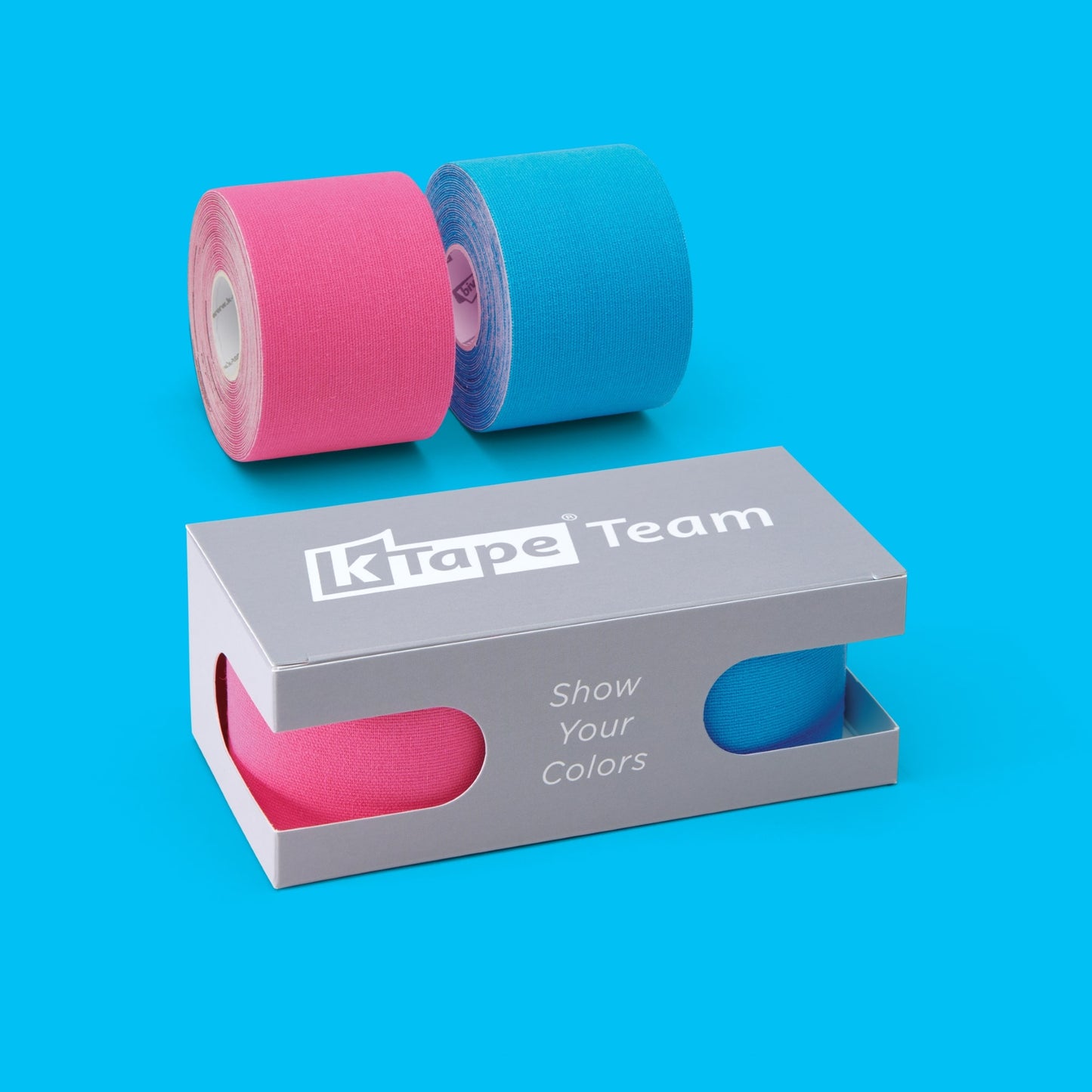 K-Tape Team Red &amp; Blue, Caja Grey