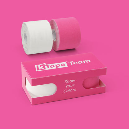 K-Tape Team White &amp; Red, Caja Red