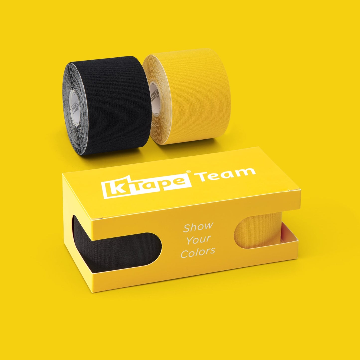 K-Tape Team Black &amp; Yellow, Caja Yellow