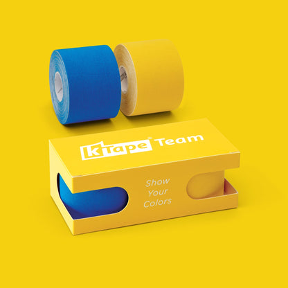 K-Tape Team Sport Blue &amp; Yellow, Caja Yellow 