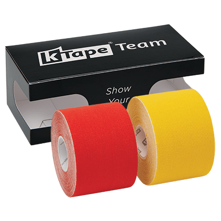 K-Tape Team Sport Red &amp; Yellow, Caja Blac