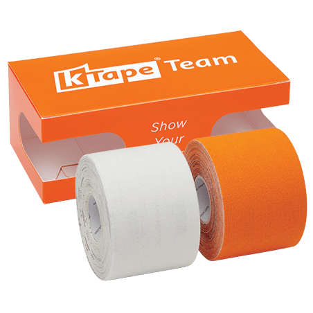 K-Tape Team White &amp; Orange, Caja Orange