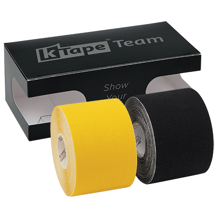 K-Tape Team Yellow &amp; Black, Caja Black &amp; Grey