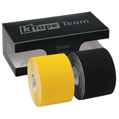K-Tape Team Yellow & Black, Black & Grey Box