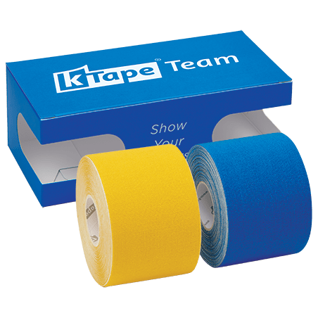 K-Tape Team Yellow &amp; Sport Blue, Caja Sport Blue